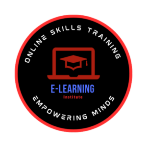 Instructor teaching a virtual class for E-learning Institute