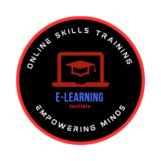 Instructor teaching a virtual class for E-learning Institute